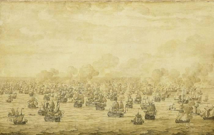 Willem van de Velde the Elder The First Battle of Schooneveld, 28 May 1673 Spain oil painting art